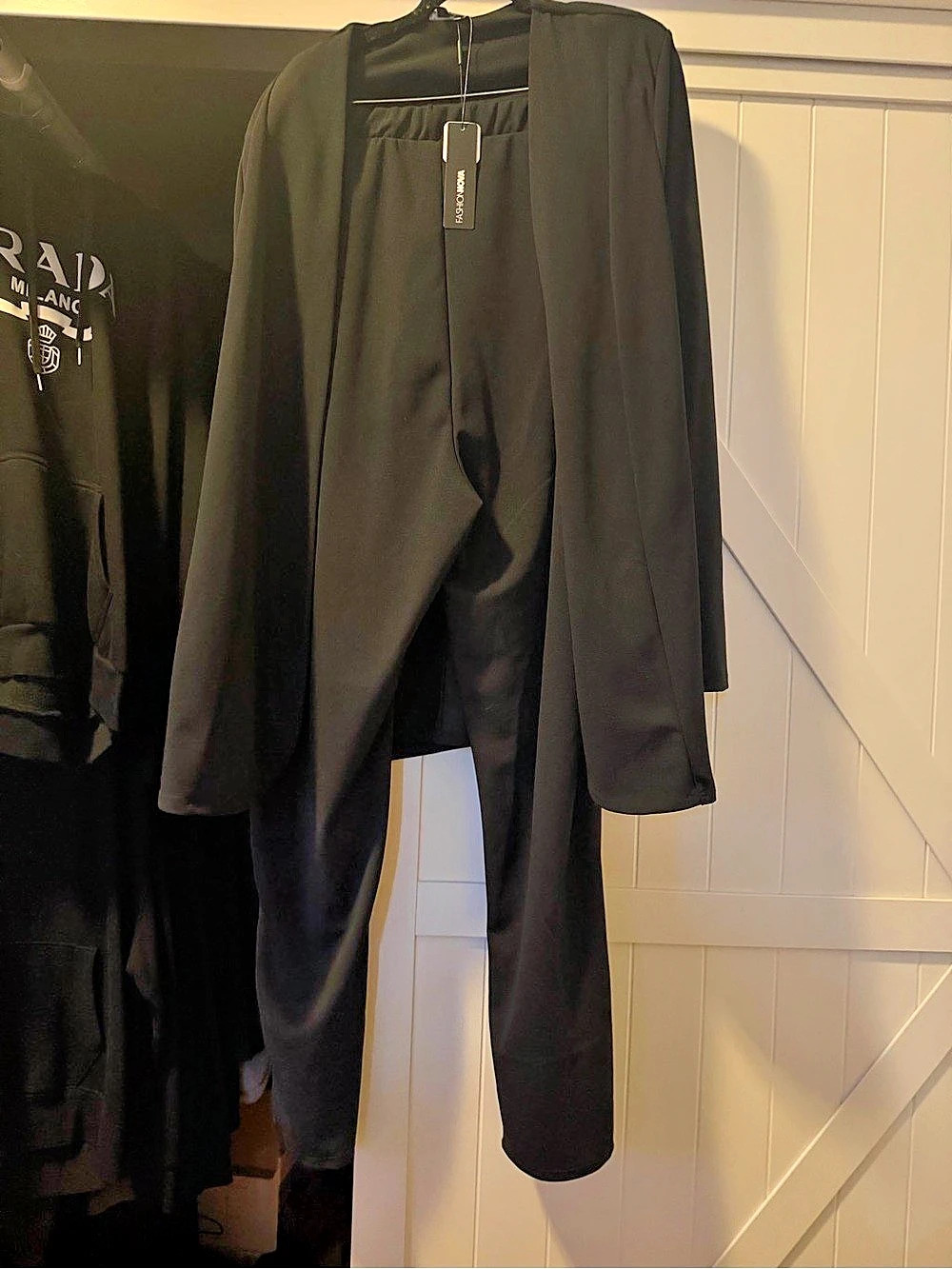 Fashion Nova Payin' It Forward Blazer Set Black 3X